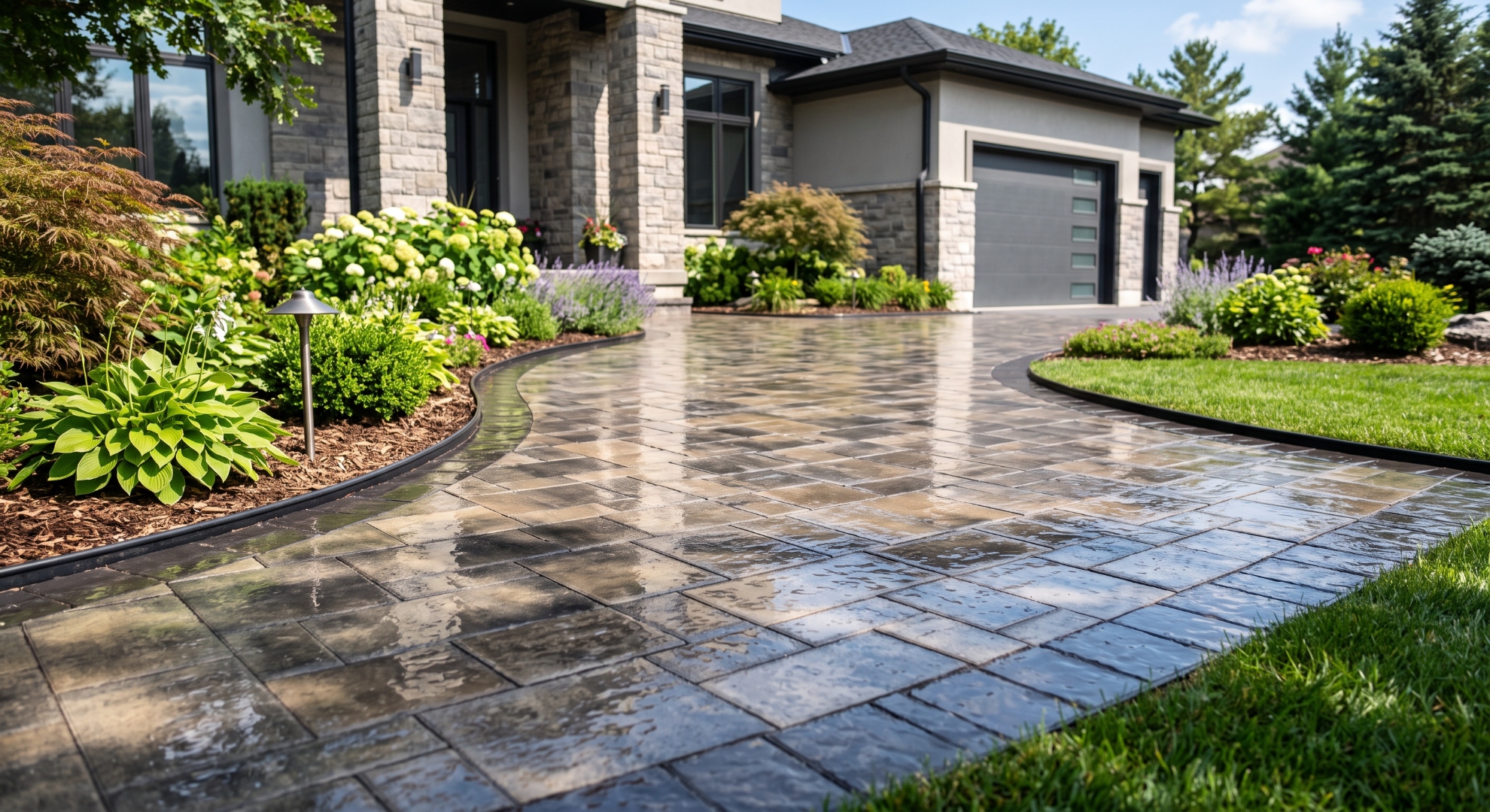Cleaned pavers